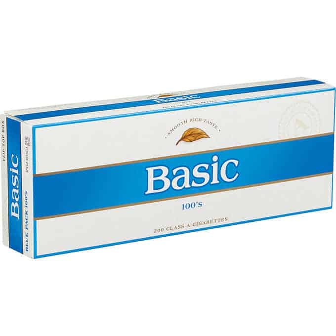 Basic 100’s Blue Pack Box of 10 Packs