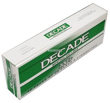 Decade Menthol 100’s Box of 10 packs