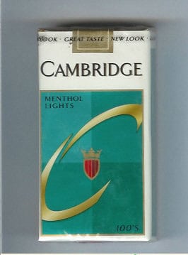 Cambridge Menthol 100’s Soft box of 10 packs
