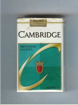 Cambridge Menthol Lights Kings Soft Box of 10 Packs
