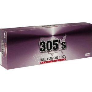 305’s Full Flavor 100s Box of 10 packs
