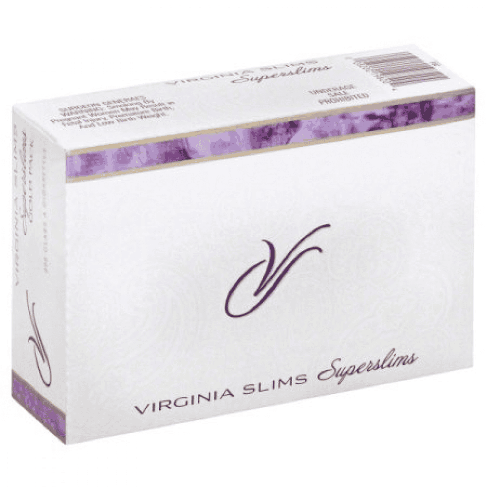 Virginia Slims Gold Superslims 100s Box of 10 packs