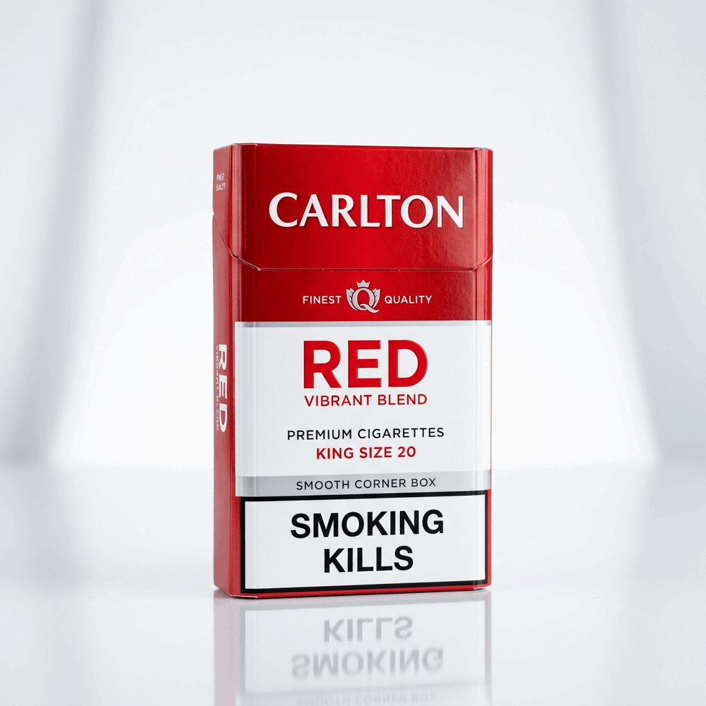 Carlton Red Box of 10 packs (Smooth Corner Box)