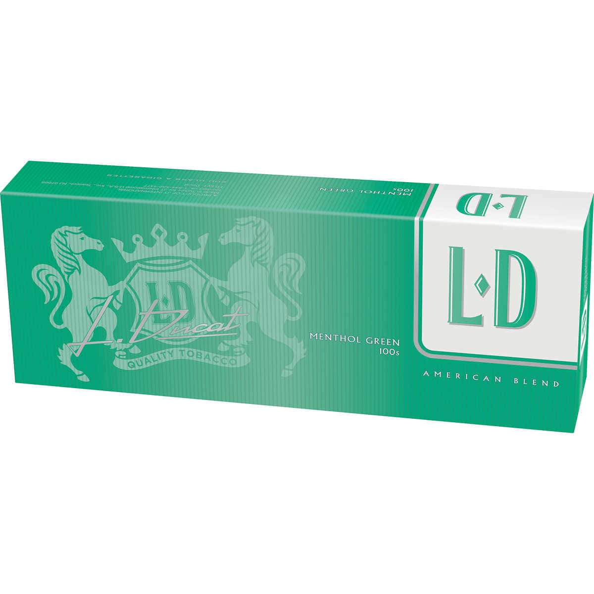 LD by L.Ducat Menthol Green 100s Box of 10 packs