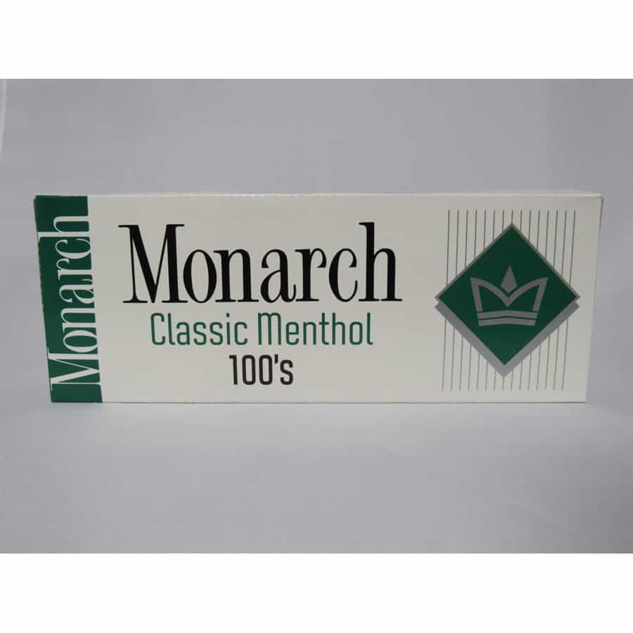 Monarch Classic Menthol 100’s Soft box of 10 packs