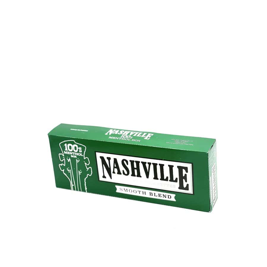 Nashville 100’s Menthol Box of 10 packs (Green)