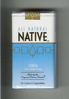 Native, 100’s Soft box of 10 packs (Pale Blue)
