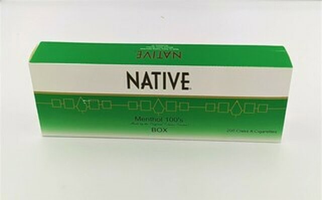 Native, Menthol 100’s Box of 10 packs (Green)