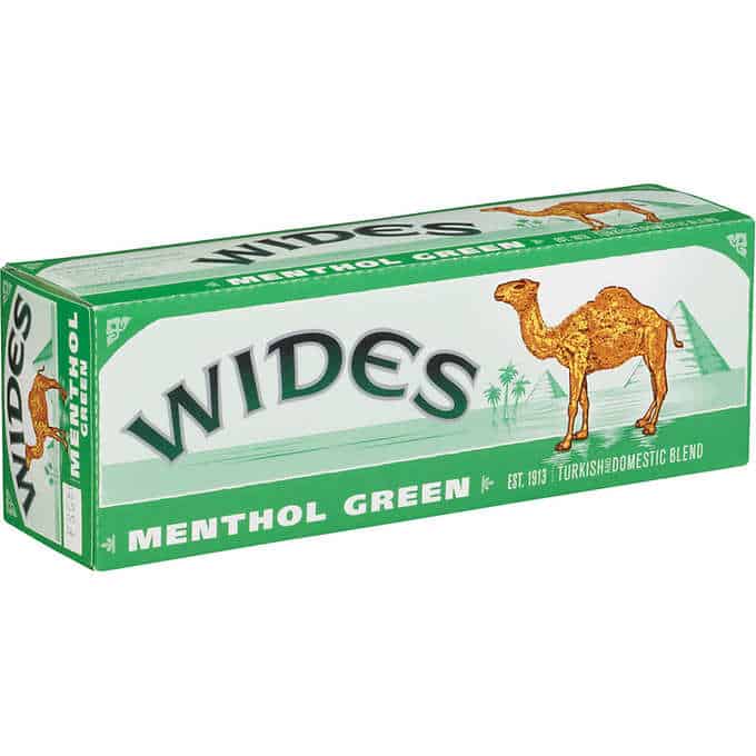Camel Wides Menthol Green Box of 10 packs
