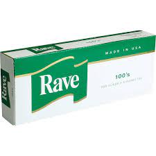 Rave, Menthol Dark Green Box 100’s (box of 10 packs)
