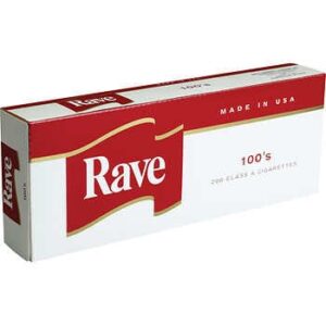 Rave, Red 100’s Box of 10 Packs
